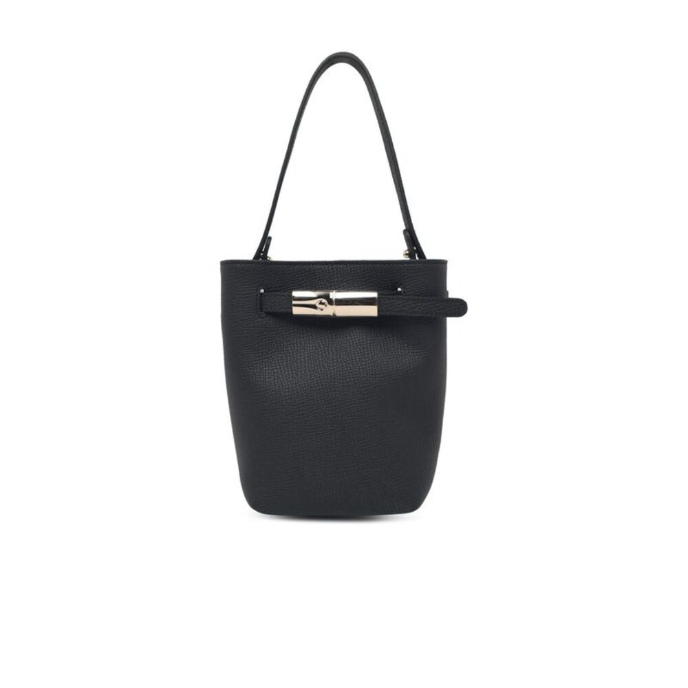 Longchamp 'Le Smart Flow' Black Leather Bag Women